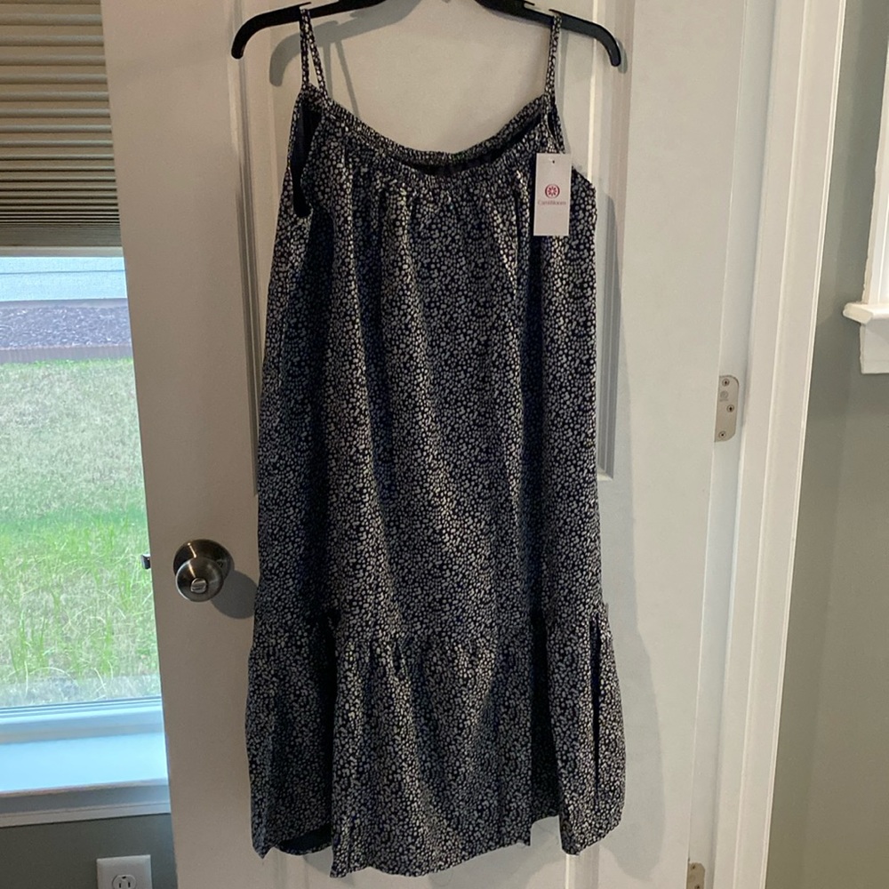 CamiBloom black and white floral sundress women’s large